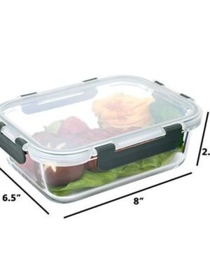 M MCIRCO 5Packs 36 Oz Glass Meal Prep Containers with Snap Locking Lids Glass