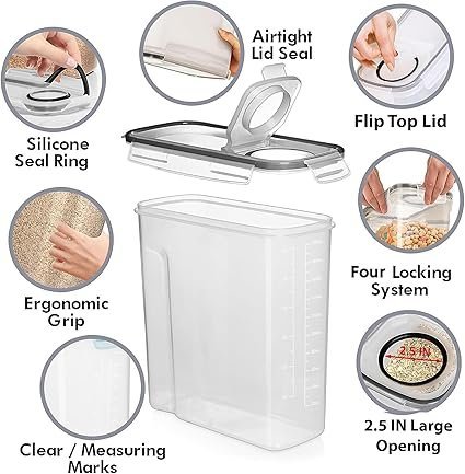 7188FHewbwL._AC_SX425_.jpg Shazo 2 Pack EXTRA Large Airtight Food Storage