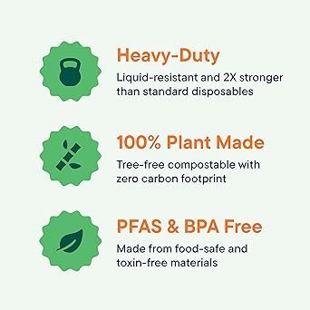 71tJGd7G94L._SX342_.jpg Compostable Clamshell Take Out Food Containers 50Pack HeavyDuty Quality