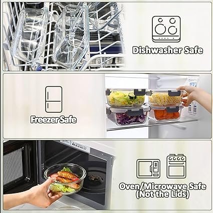 81EOsvVVjoL._AC_SX425_.jpg M MCIRCO 24Piece Glass Food Storage Containers
