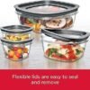 91KTfyDM4hL._AC_SX425_.jpg Rubbermaid 28Piece ClearGrey Food Storage Containers Premium Snap Bases and Various Size Lids