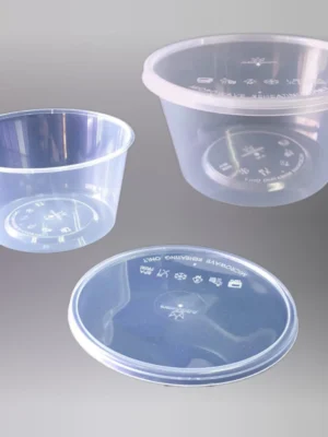 Round Disposable Plastic Food Containers 50 Pieces