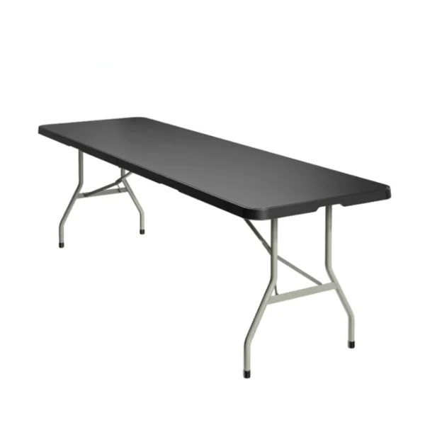 Folding Heavy Duty Utility Table Indoor Outdoor Portable Plastic Wedding Event Picnic Table w Steel Legs