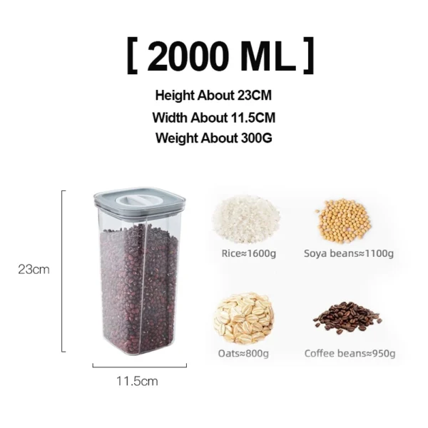 my-11134207-7rasb-m8omj5m580we3b.webp Airtight Food Container Leak Proof Canister Stackable Storage Containers Kitchen Organizer Vacuum Seal Containers