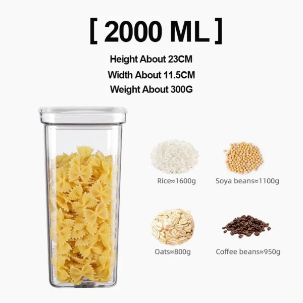 my-11134207-7rase-m8omiek8t6v4ff.webp Airtight Food Container Leak Proof Canister Stackable Storage Containers Kitchen Organizer Vacuum Seal Containers