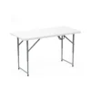 Folding Heavy Duty Utility Table Indoor Outdoor Portable Plastic Wedding Event Picnic Table w Steel Legs