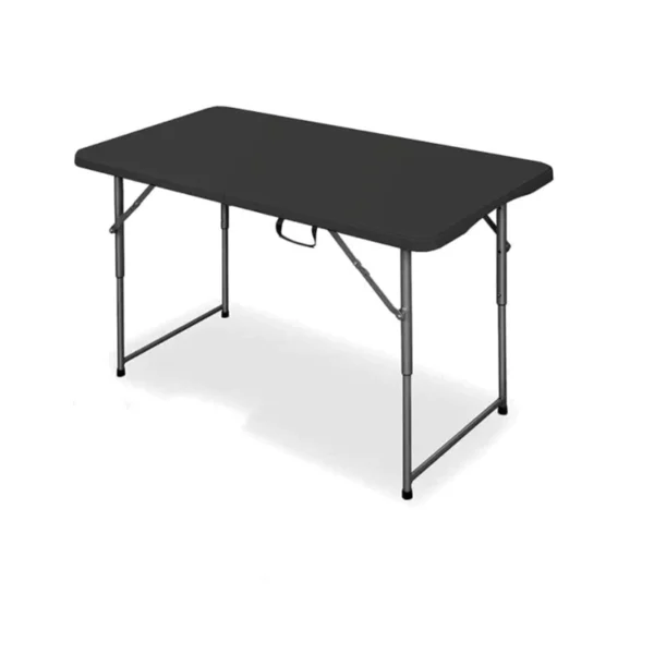 Folding Heavy Duty Utility Table Indoor Outdoor Portable Plastic Wedding Event Picnic Table w Steel Legs