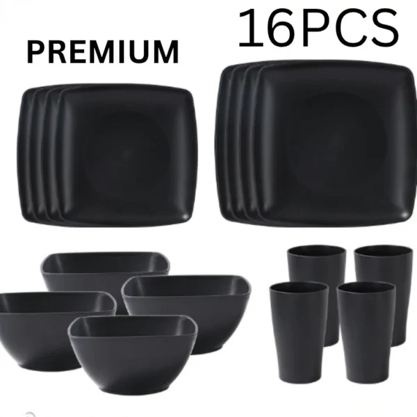 Dinnerware Set For 16 pax Dinner Plates Sets Microwave Dishwasher Safe Reusable