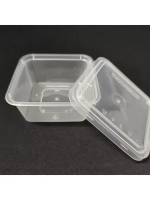 Square Plastic Disposable Food Container 50pcs