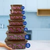 Food ContainerFood Storage Kitchenware Food Container With Floral Flower Print