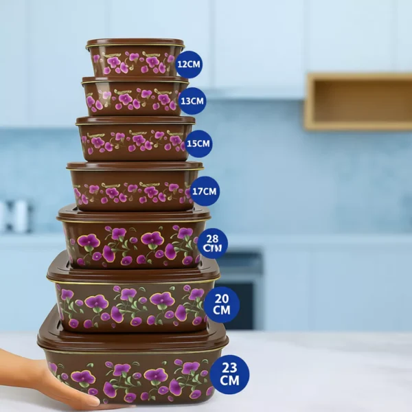 Food ContainerFood Storage Kitchenware Food Container With Floral Flower Print